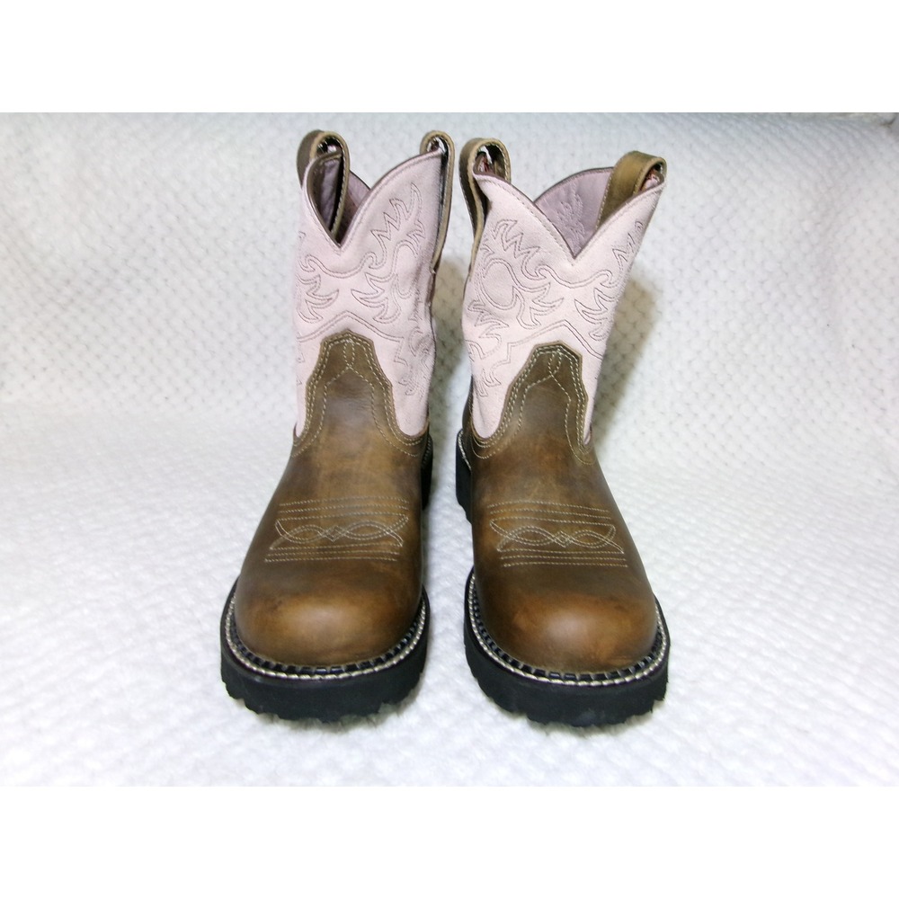 Ariat Fatbaby Original Western Boots Brown Pink Leather 14752 Womens 8.5 B